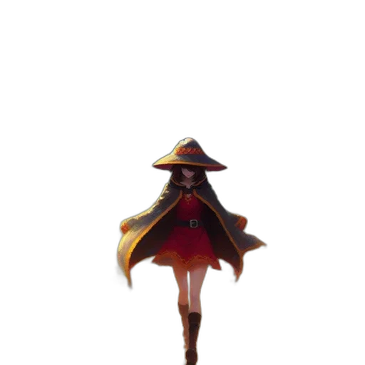 hat, staff, dress, umbrella transparent PNG cut-out