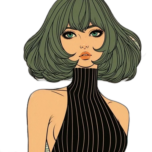 hair, dress, mask, face transparent PNG cut-out
