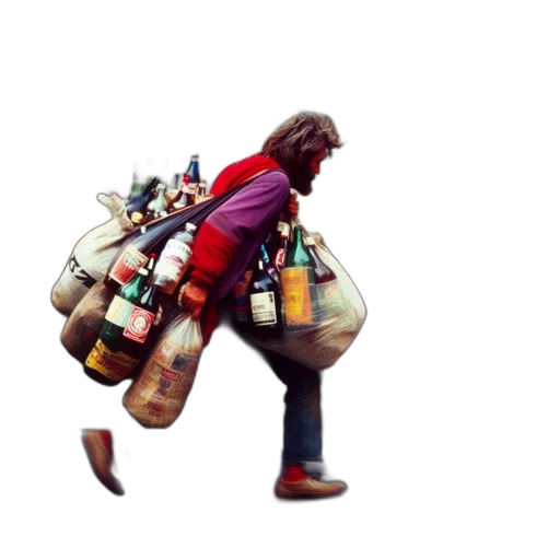 jacket, bottle, umbrella, robot transparent PNG cut-out