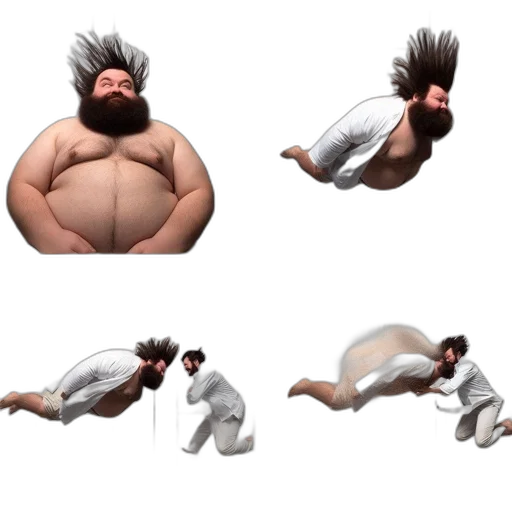hair, creature, concept art, 3d render transparent PNG cut-out