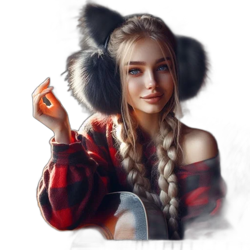 face, hair, dragon, hat transparent PNG cut-out