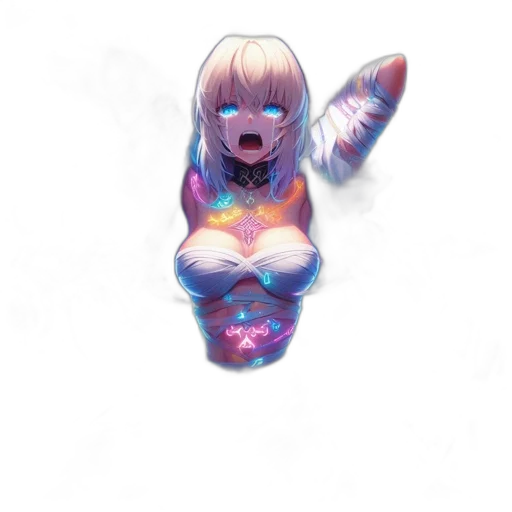 creature, robot, dress, hair transparent PNG cut-out