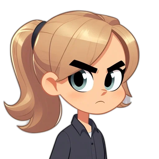 staff, hair, face, cartoon transparent PNG cut-out