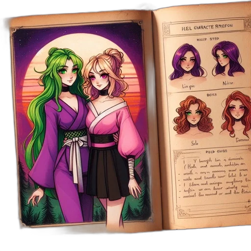 concept art, fantasy art, comic book art, anime transparent PNG cut-out