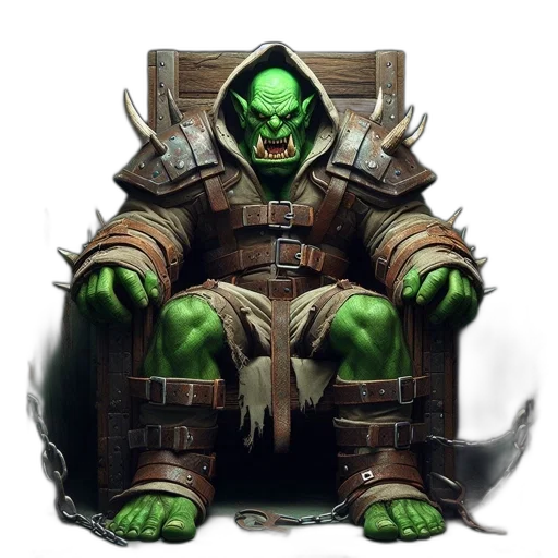 concept art, fantasy art, comic book art, green transparent PNG cut-out