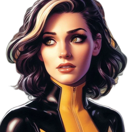 face, jacket, comic book art, concept art transparent PNG cut-out