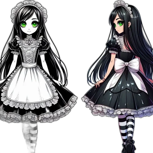 concept art, pixel art, anime, fantasy art transparent PNG cut-out