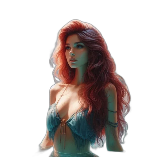 dress, hair, fantasy art, concept art transparent PNG cut-out