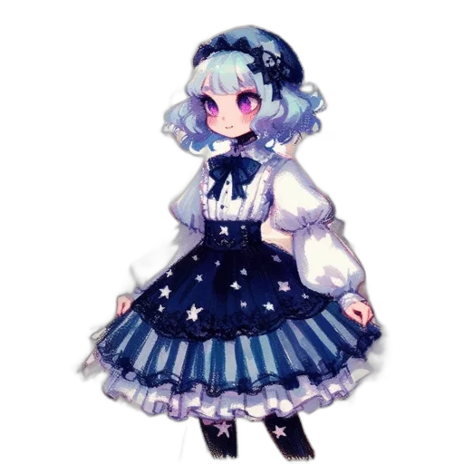 dress, staff, creature, robot transparent PNG cut-out