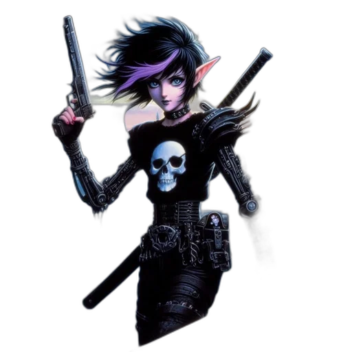 weapon, concept art, comic book art, fantasy art transparent PNG cut-out
