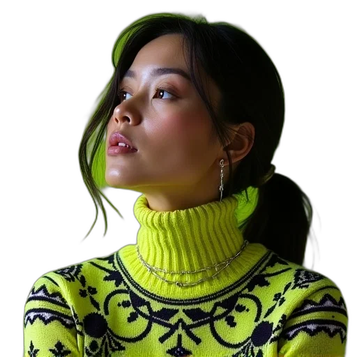 jewelry, jacket, face, dress transparent PNG cut-out