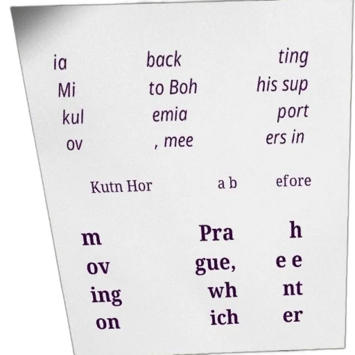 poster, text, czech, including transparent PNG cut-out