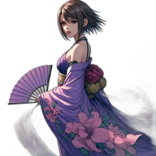 dress, staff, flower, weapon transparent PNG cut-out