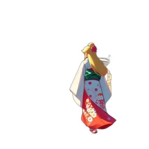 dress, crown, flower, staff transparent PNG cut-out