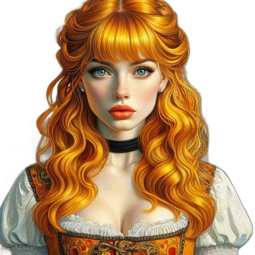 dress, face, jewelry, crown transparent PNG cut-out