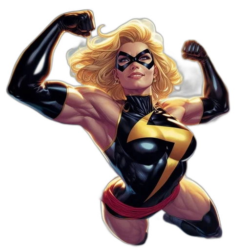 comic book art, concept art, female, superhero transparent PNG cut-out