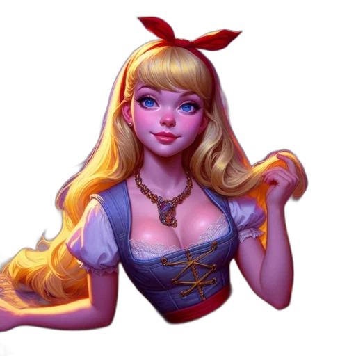 dress, crown, staff, fantasy art transparent PNG cut-out