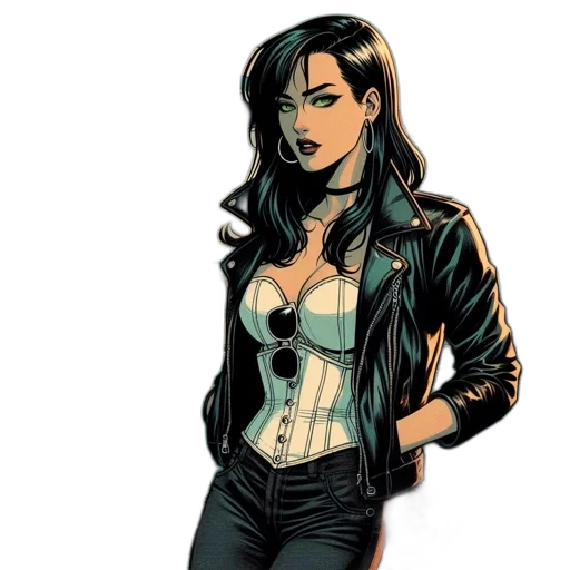 jacket, comic book art, concept art, cartoon transparent PNG cut-out