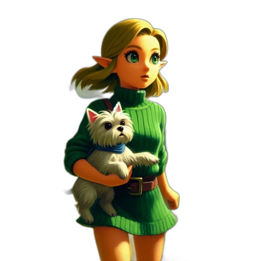 animal, dress, creature, staff transparent PNG cut-out