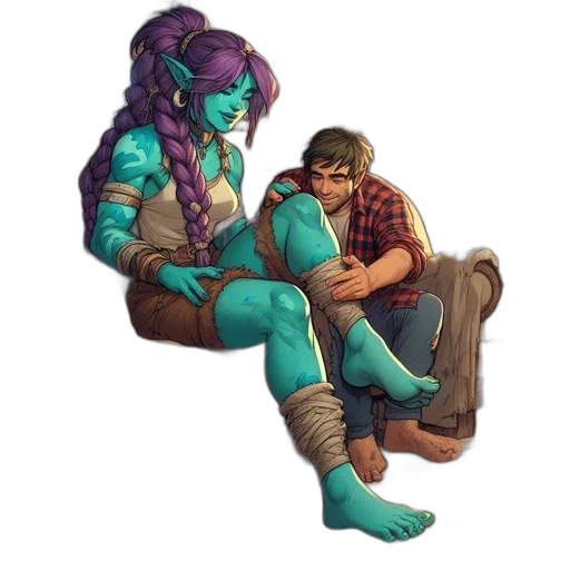 concept art, pixel art, fantasy art, watercolor transparent PNG cut-out