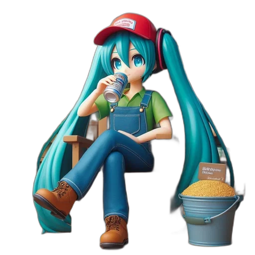 bottle, robot, hat, food transparent PNG cut-out
