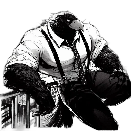 animal, jacket, staff, creature transparent PNG cut-out