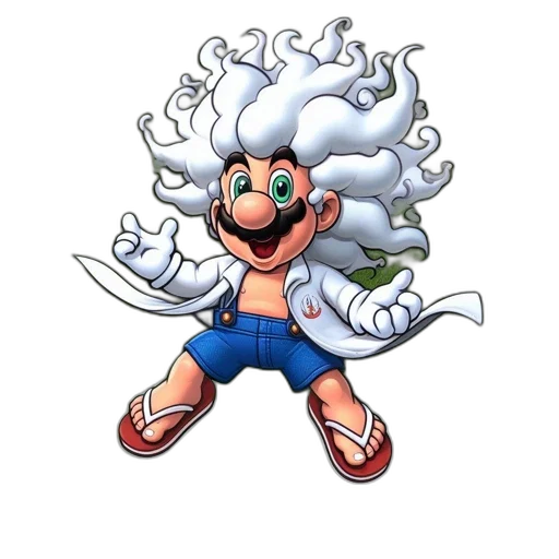 hair, staff, creature, flower transparent PNG cut-out