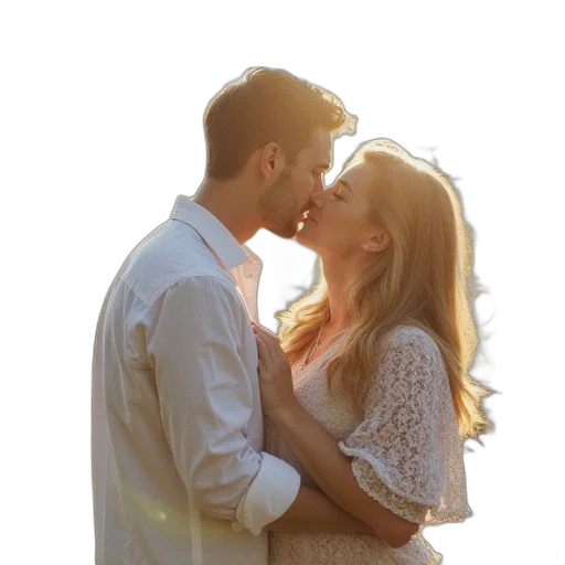 photorealistic, sunset, fire, big transparent PNG cut-out