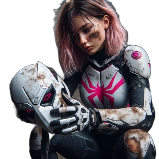 robot, face, mask, weapon transparent PNG cut-out