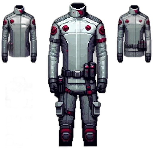 jacket, concept art, cyberpunk, 3d render transparent PNG cut-out