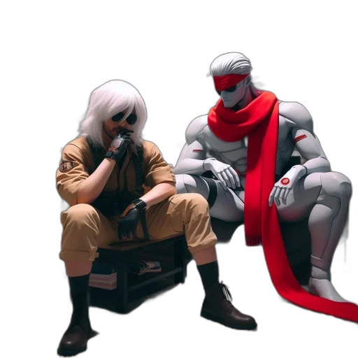 jacket, mask, robot, concept art transparent PNG cut-out