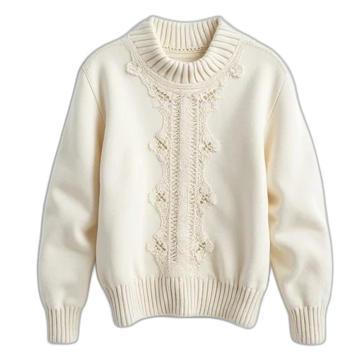 jacket, white, knitted, sweater transparent PNG cut-out