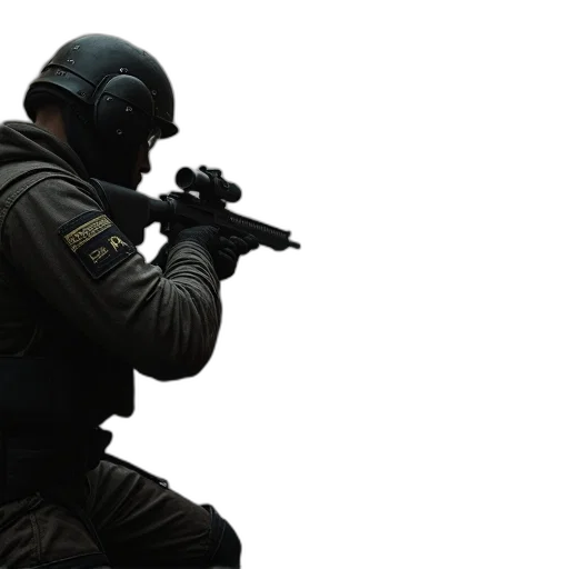 weapon, staff, mask, jacket transparent PNG cut-out