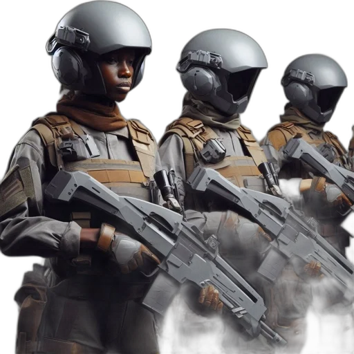 weapon, concept art, 3d render, photorealistic transparent PNG cut-out