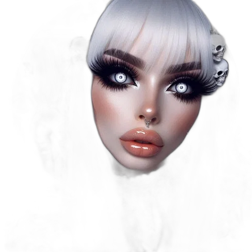 face, mask, jewelry, hair transparent PNG cut-out