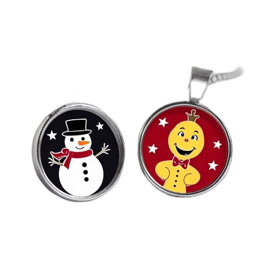 jewelry, two, silver, pendants transparent PNG cut-out