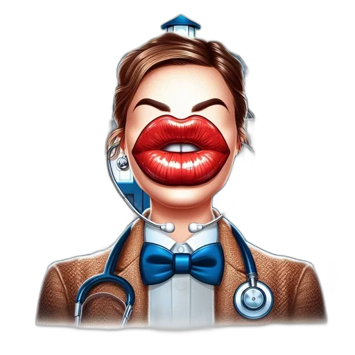 staff, face, cartoon, photorealistic transparent PNG cut-out