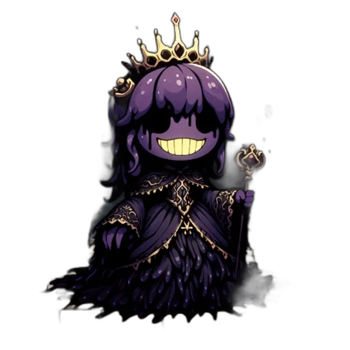 crown, staff, creature, mask transparent PNG cut-out