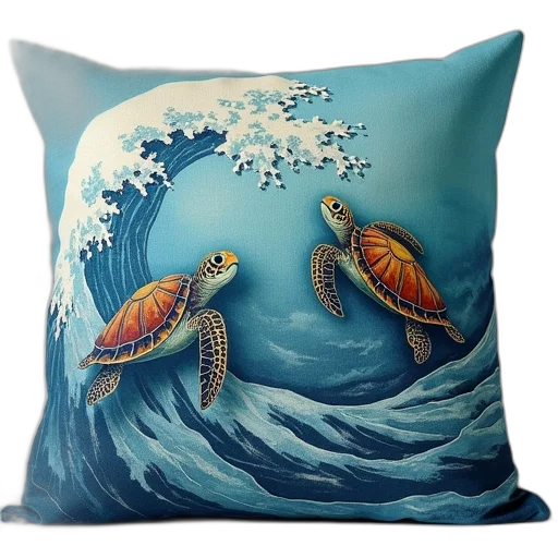 photorealistic, underwater, beach, turtles transparent PNG cut-out