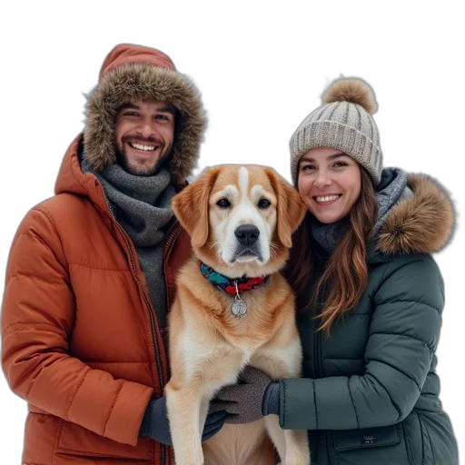 hat, jacket, animal, face transparent PNG cut-out