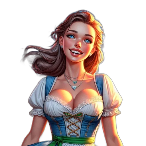 dress, jewelry, crown, face transparent PNG cut-out