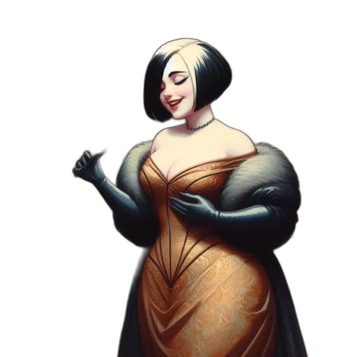 dress, concept art, fantasy art, comic book art transparent PNG cut-out