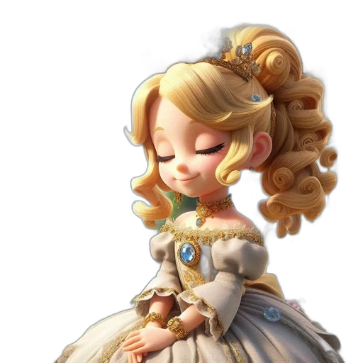 dress, staff, crown, fantasy art transparent PNG cut-out