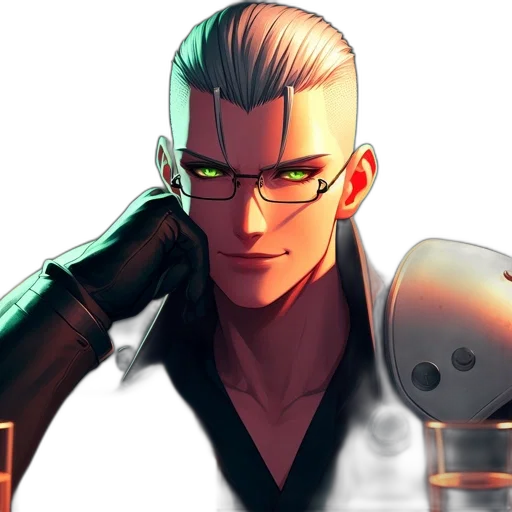 robot, jacket, staff, concept art transparent PNG cut-out