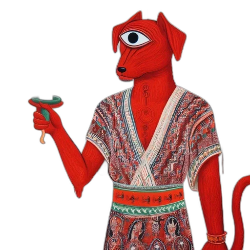 dragon, staff, animal, dress transparent PNG cut-out