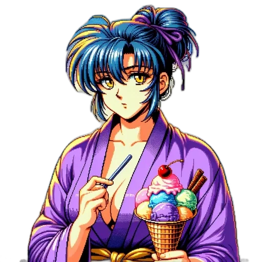staff, weapon, vaporwave, pixel art transparent PNG cut-out