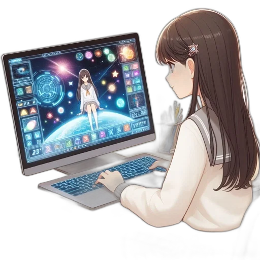 robot, jewelry, staff, dress transparent PNG cut-out