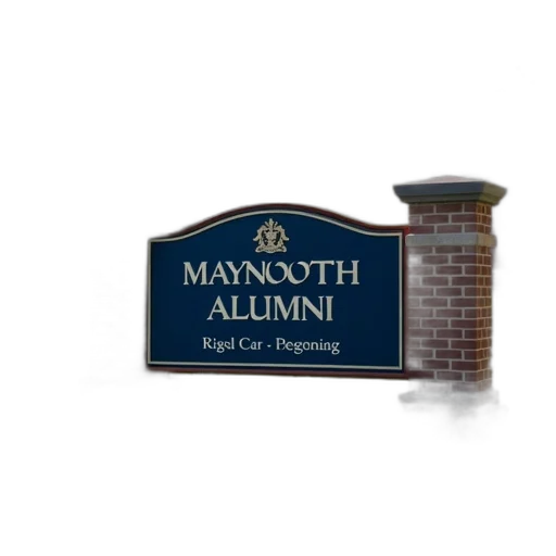 building, 3d render, sign, reads transparent PNG cut-out