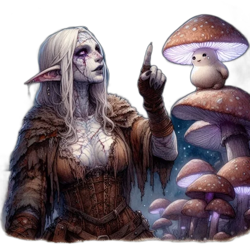 creature, fantasy art, concept art, watercolor transparent PNG cut-out