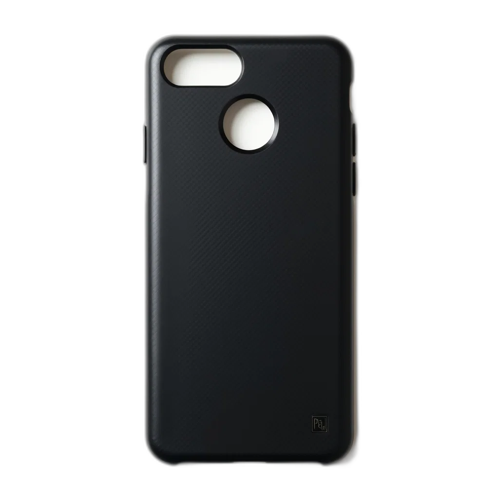 3d render, black, smartphone, case transparent PNG cut-out